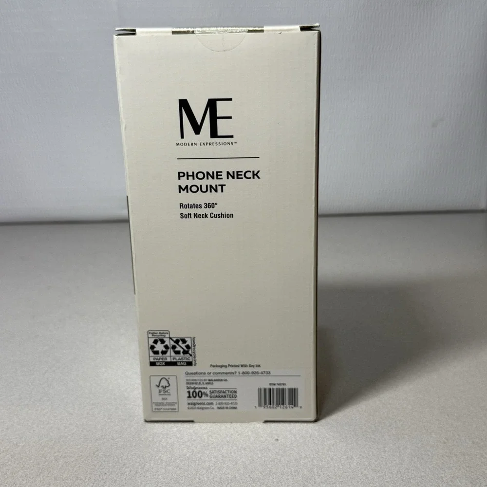 NEW Phone Neck‎ Mount Modern Expressions Rotates 360 Soft Cushion